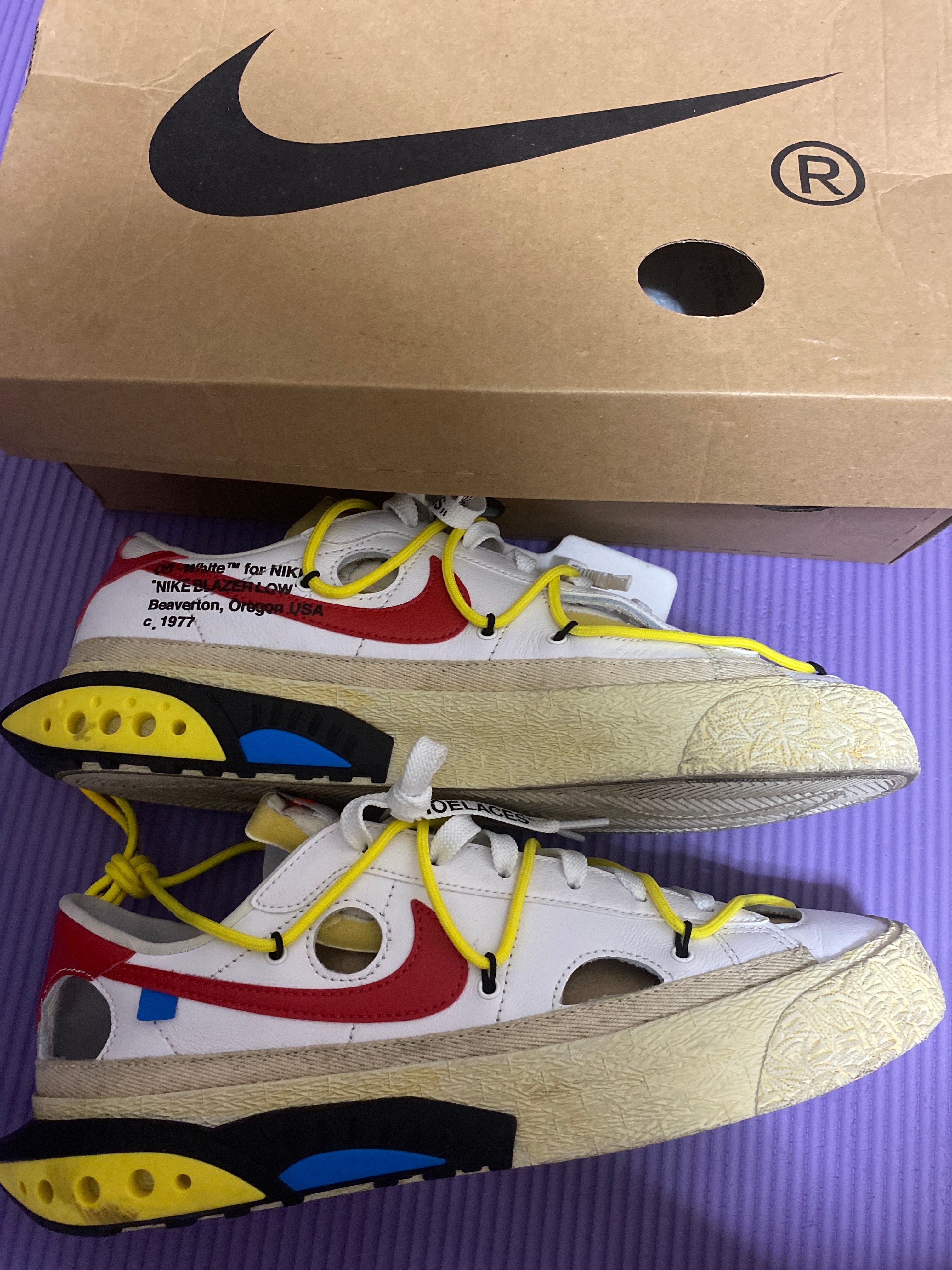 Off-White × Nike Blazer Low "White and University Red"