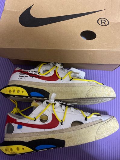 Off-White × Nike Blazer Low "White and University Red"