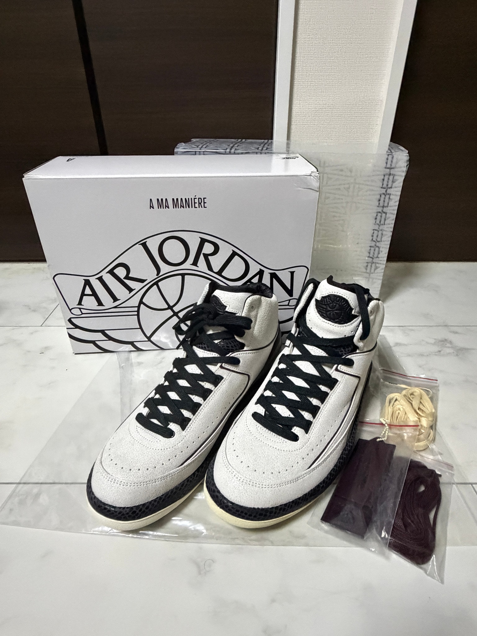 A Ma Maniere × Nike Air Jordan 2 "Airness/Sail and Burgundy"