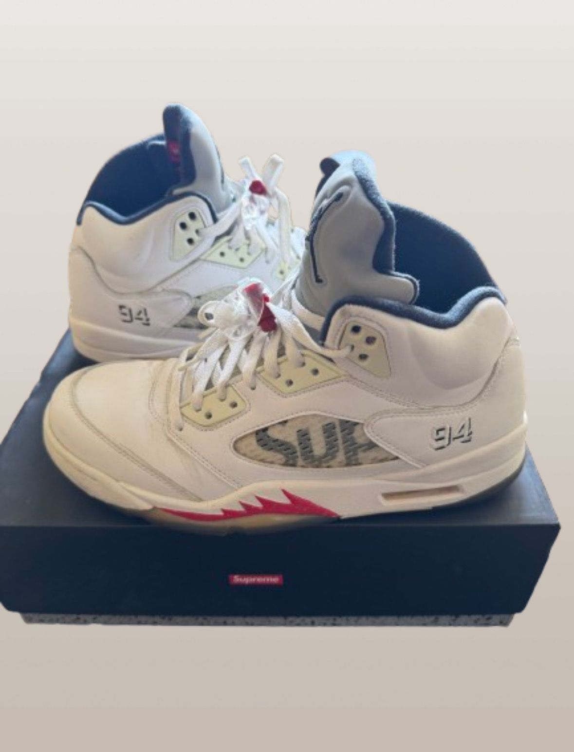 Supreme × Nike Air Jordan 5 Retro "White"