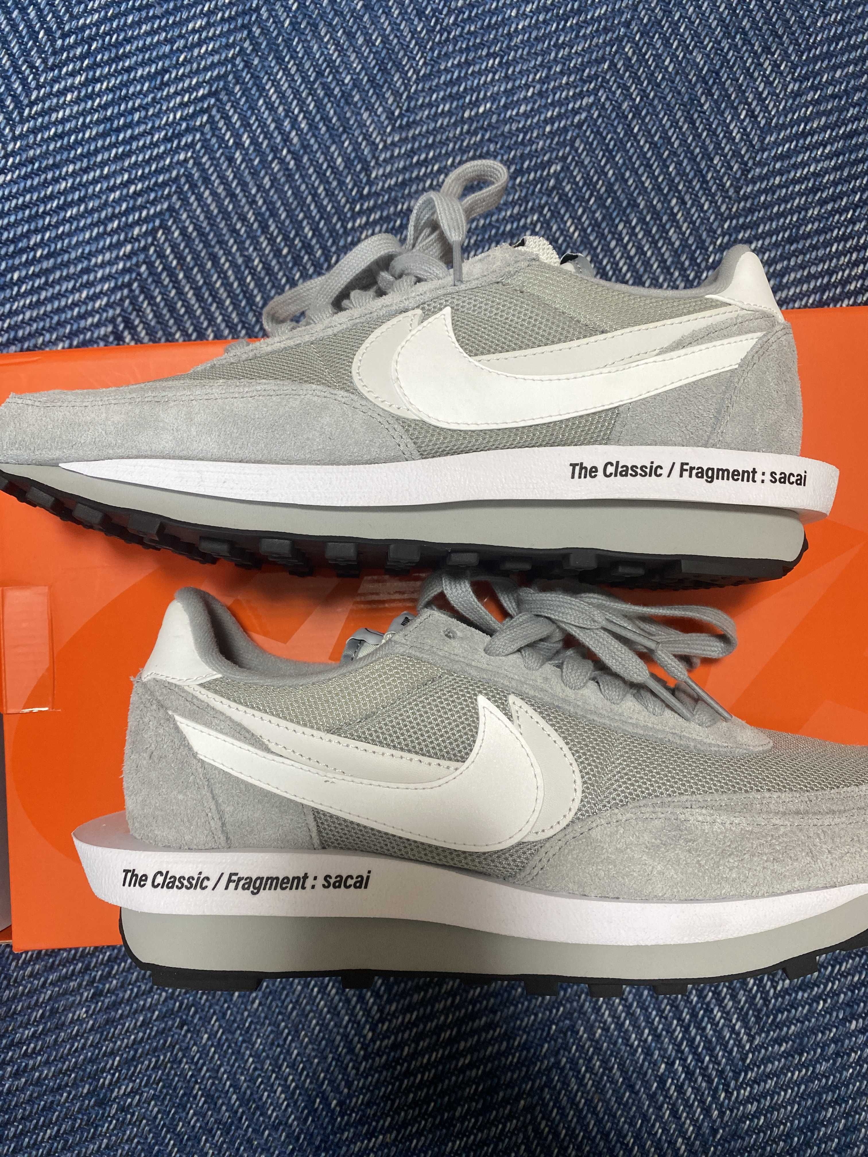 fragment design × sacai × Nike LD Waffle "Light Smoke Grey"