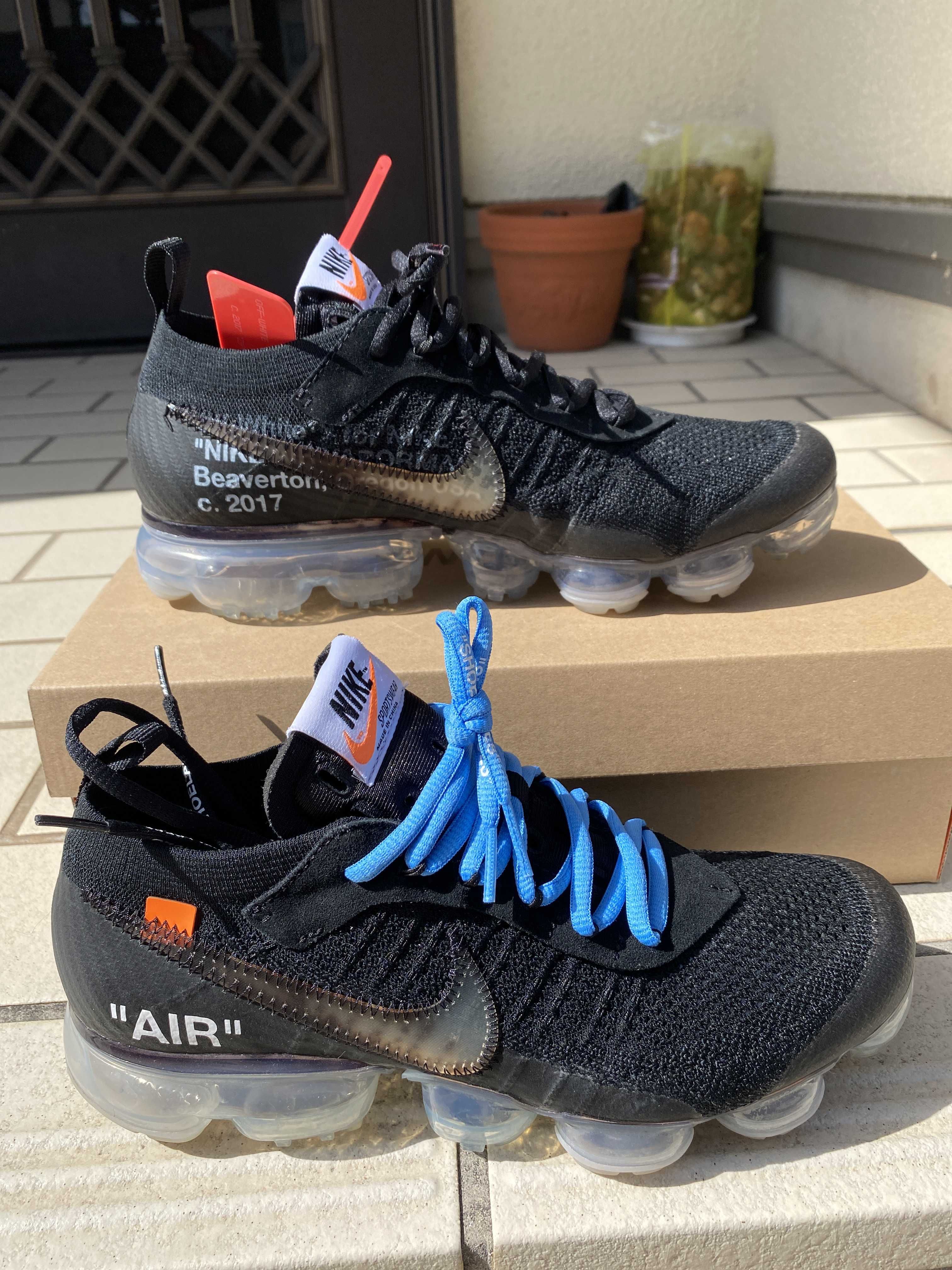 Off-White × Nike Air Vapormax "Black/Total Orange/Clear"