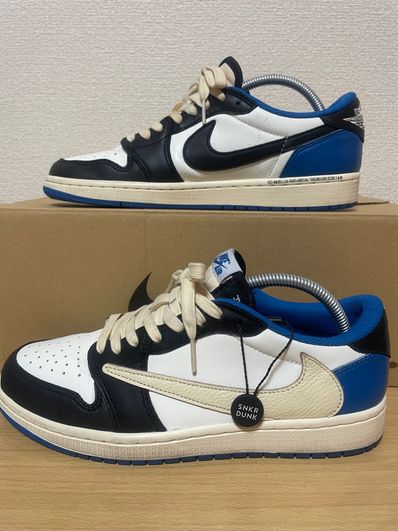 Travis Scott × fragment design × Nike Air Jordan 1 Low OG SP "Military Blue"