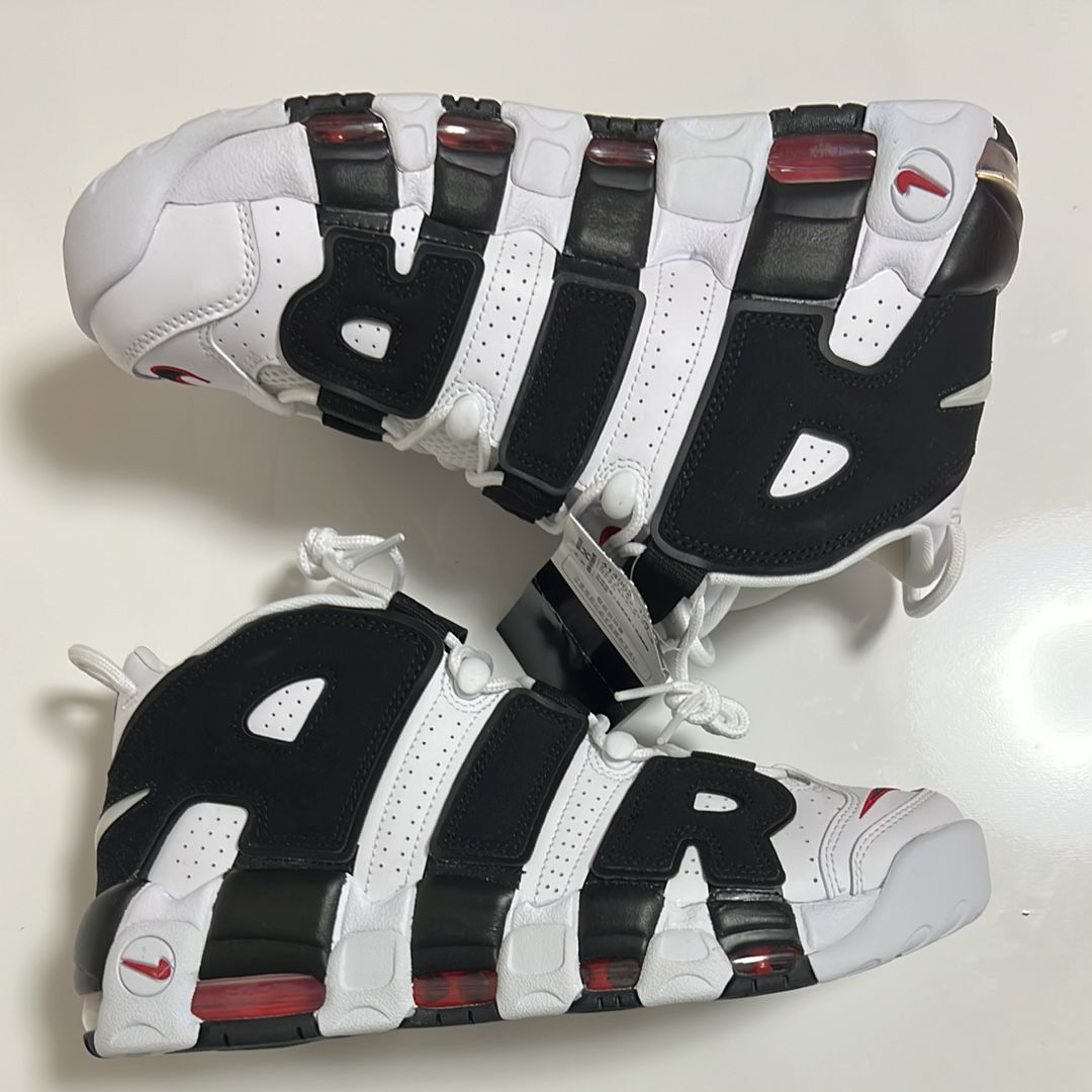 NIKE AIR MORE UPTEMPO "WHITE/BLACK/UNIVERSITY RED"(2020)