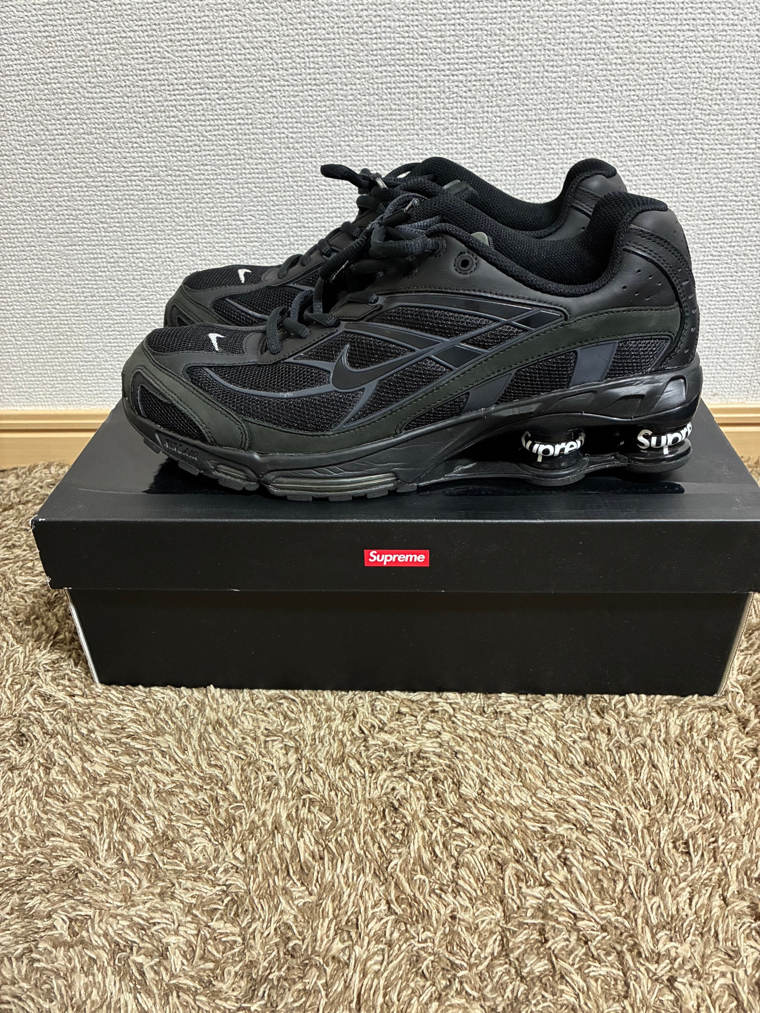 Supreme × Nike Shox Ride 2 "Black/Black-White"