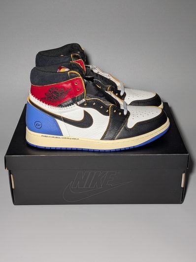 fragment design × UNION × Nike Air Jordan 1 High OG "Black/Varsity Red"