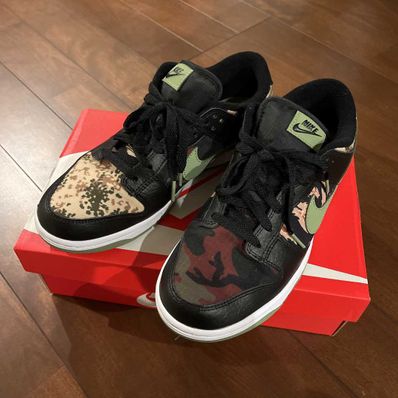 NIKE DUNK LOW SE "BLACK MULTI CAMO"