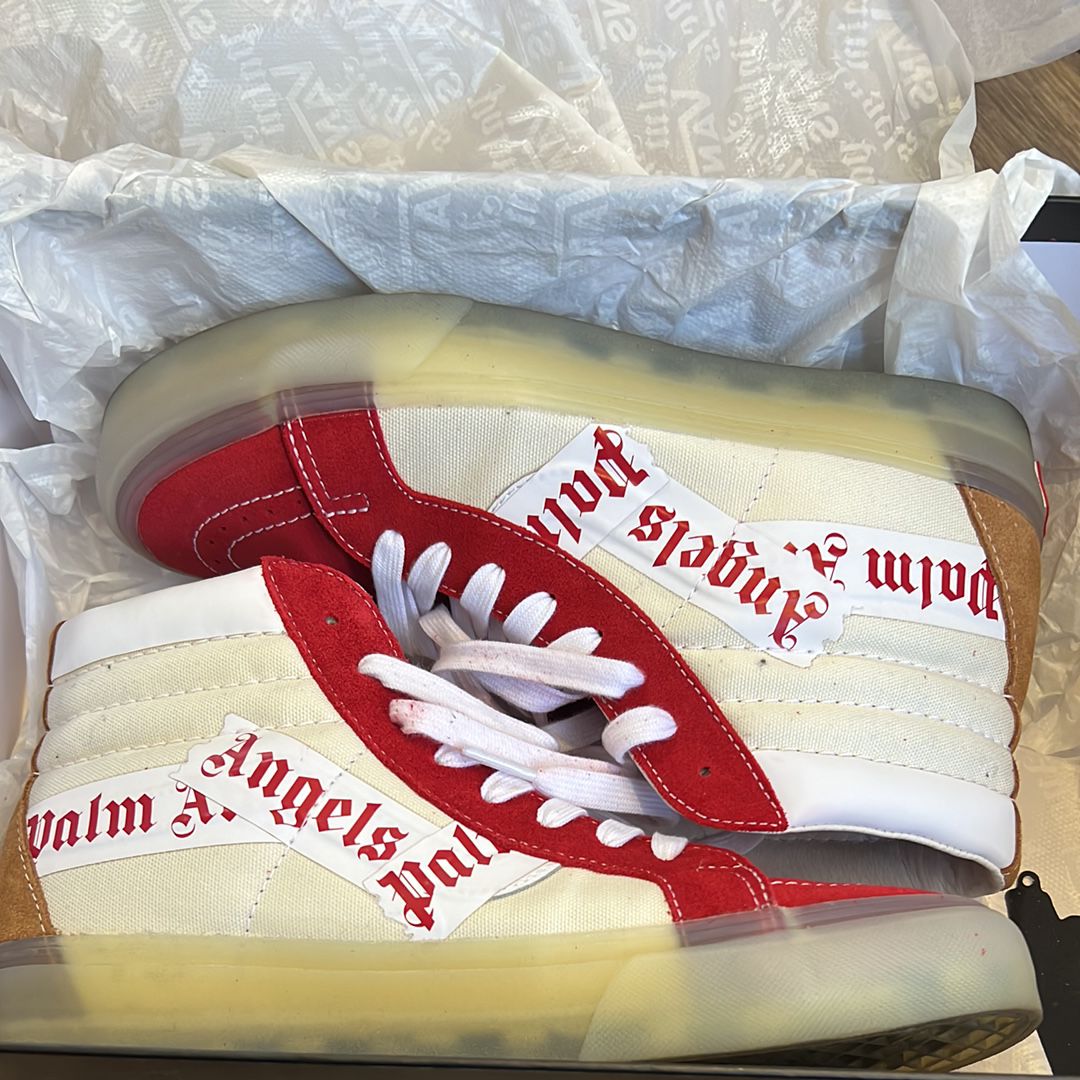 Palm Angels × Vans Vault Sk-8 Hi LX "Chili Pepper & Chipmunk"