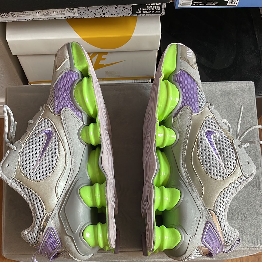 Nike Women's Shox TL Nova "Metallic Silver/Lime Blast" 