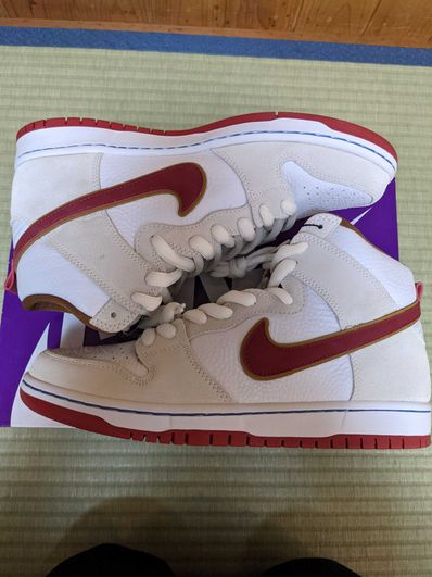 Nike Dunk High Pro "Sail/Team Crimson"