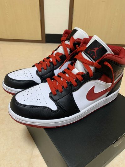 Nike Air Jordan 1 Mid "White/Gym Red Black"