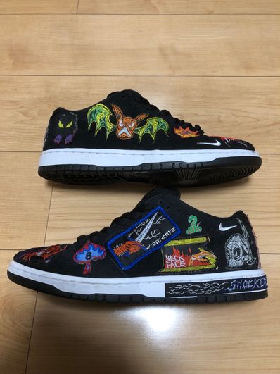 Neck face × Nike SB Dunk Low "Black/White/Multi Color"