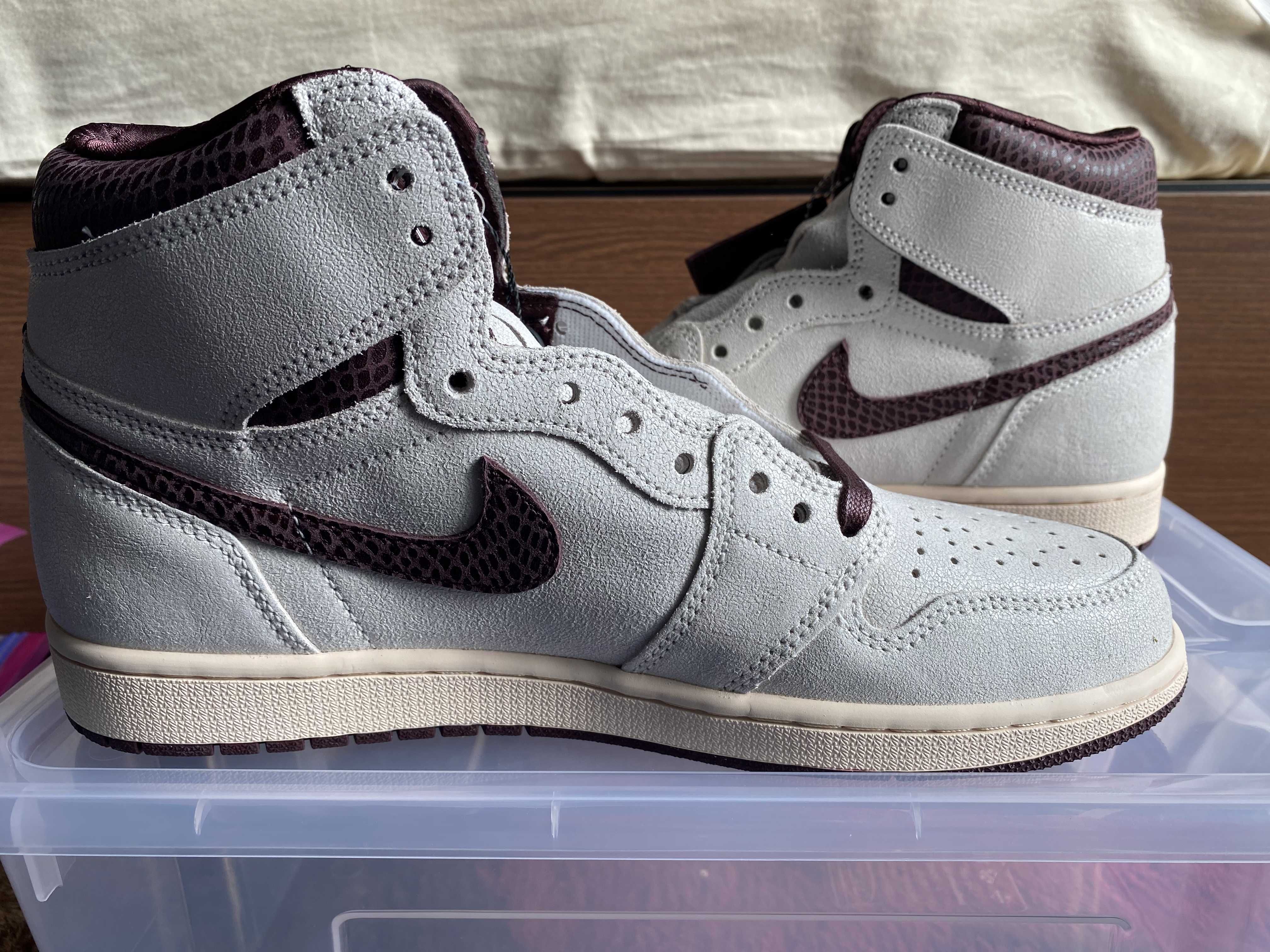 A Ma Maniere × Nike Air Jordan 1 Retro High OG "Sail and Burgundy"