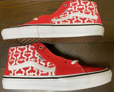 Supreme × Vans Monogram S Logo Skate Grosso Mid "Red"