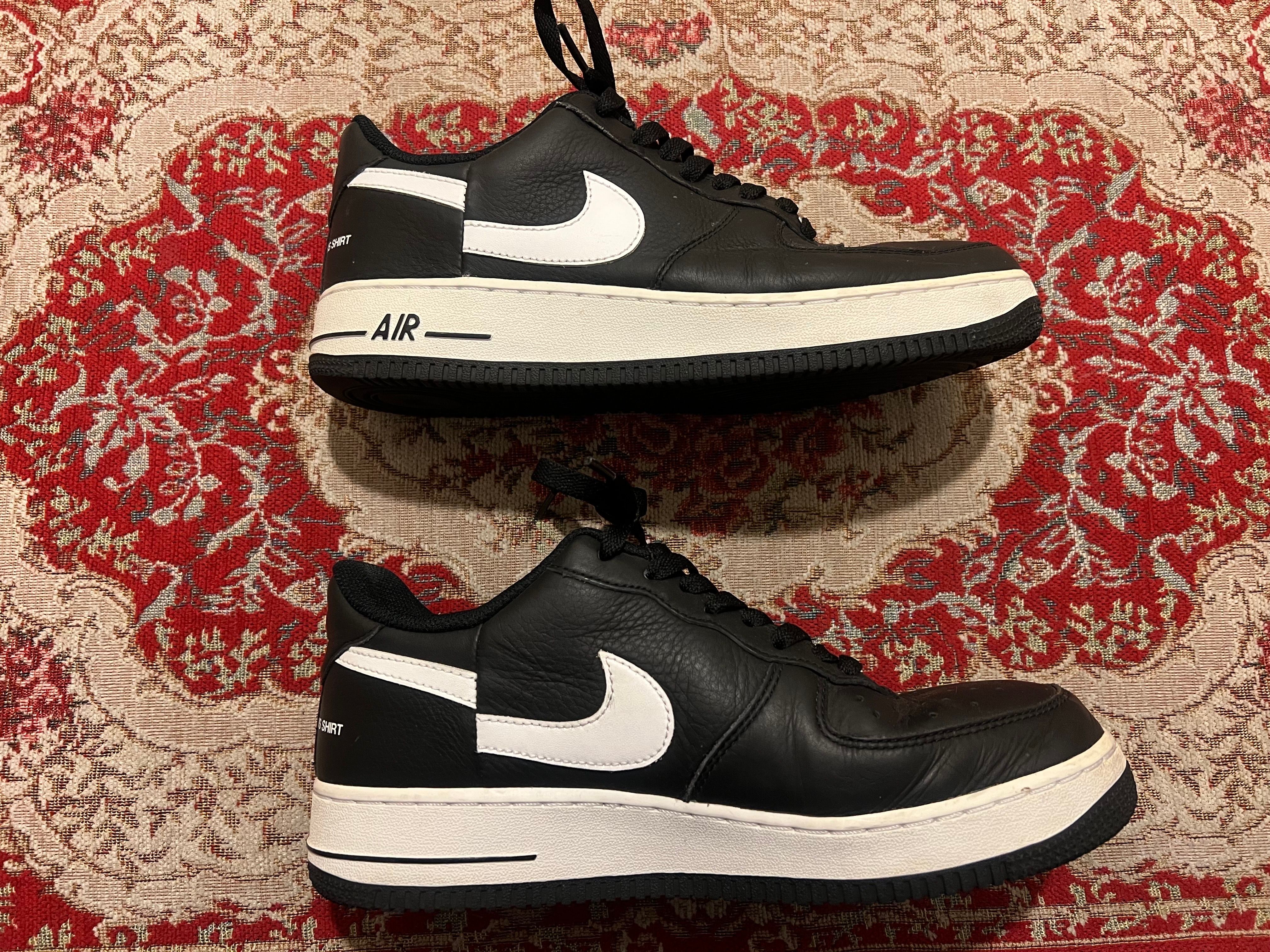 Supreme × COMME des GARCONS SHIRT × Nike Air Force 1 Low "Black/White" (2018)