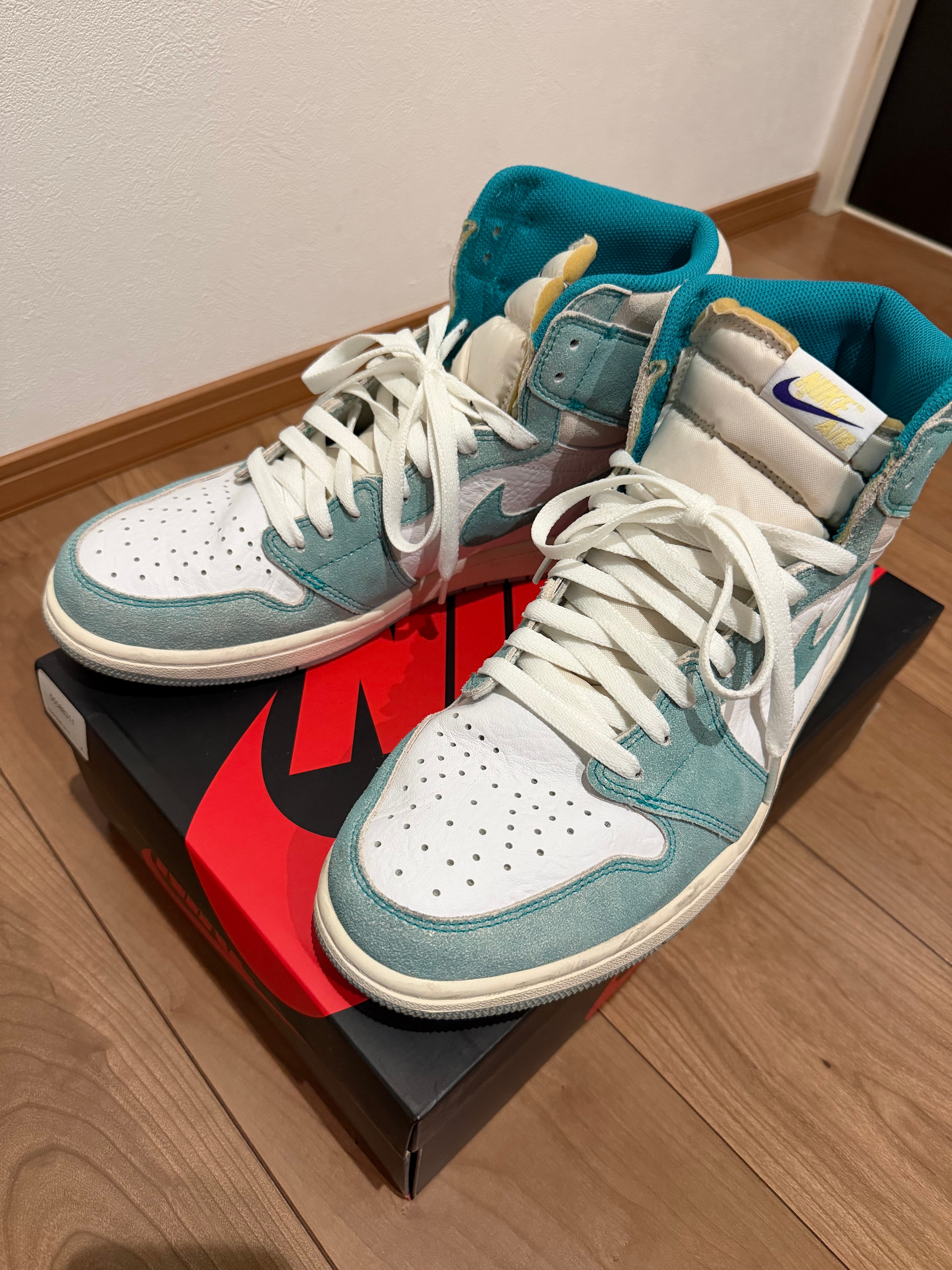 NIKE AIR JORDAN 1 TURBO GREEN　25cm 中古完品 Air Jordan 1 Retro High OG Turbo Green 2019 Size 13 Authentic Rare