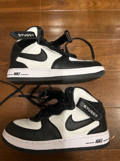 Stussy × Nike PS Air Force 1 Mid "Black and Light Bone"