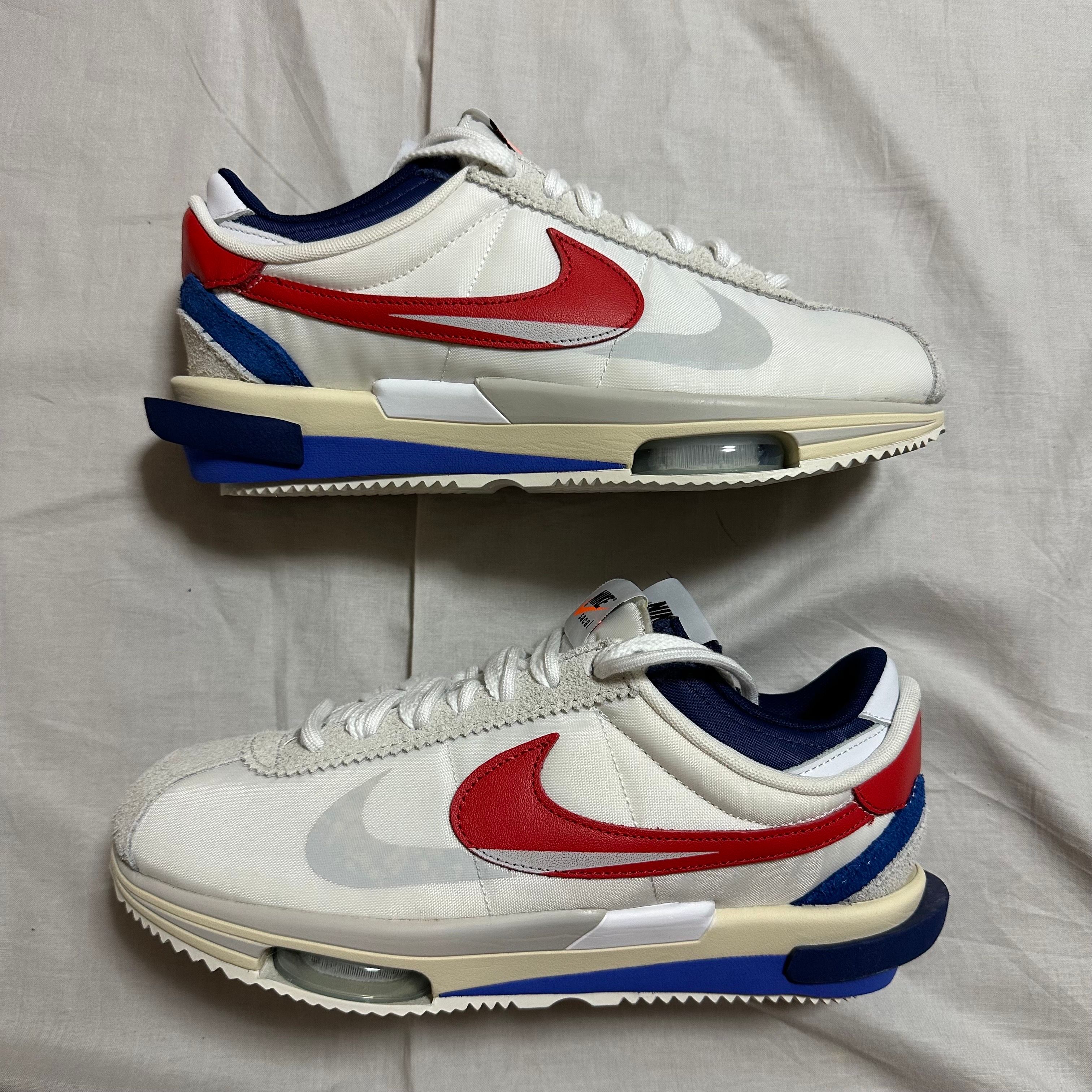 sacai × Nike Zoom Cortez "White and University Red"