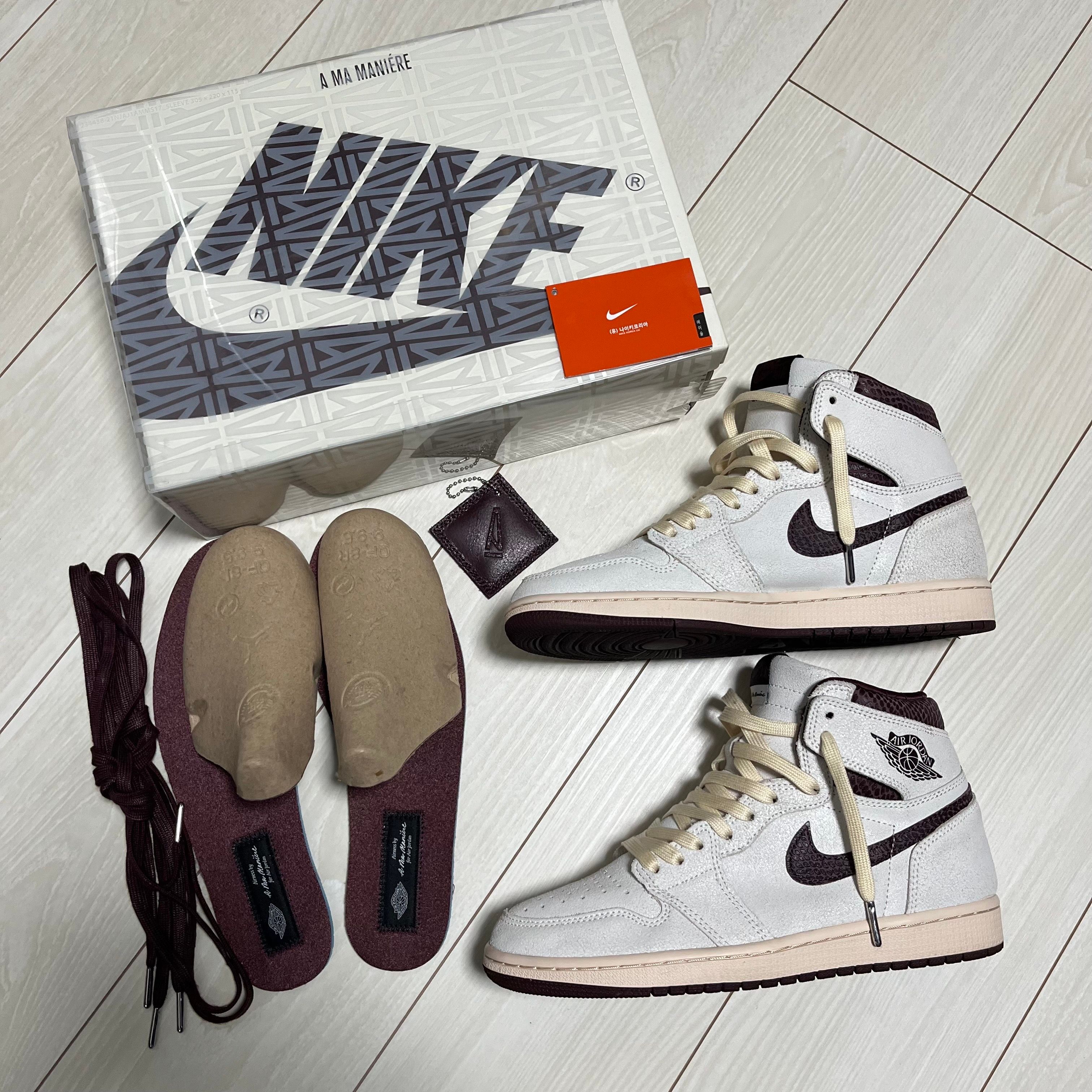 A Ma Maniere × Nike Air Jordan 1 Retro High OG "Sail and Burgundy"