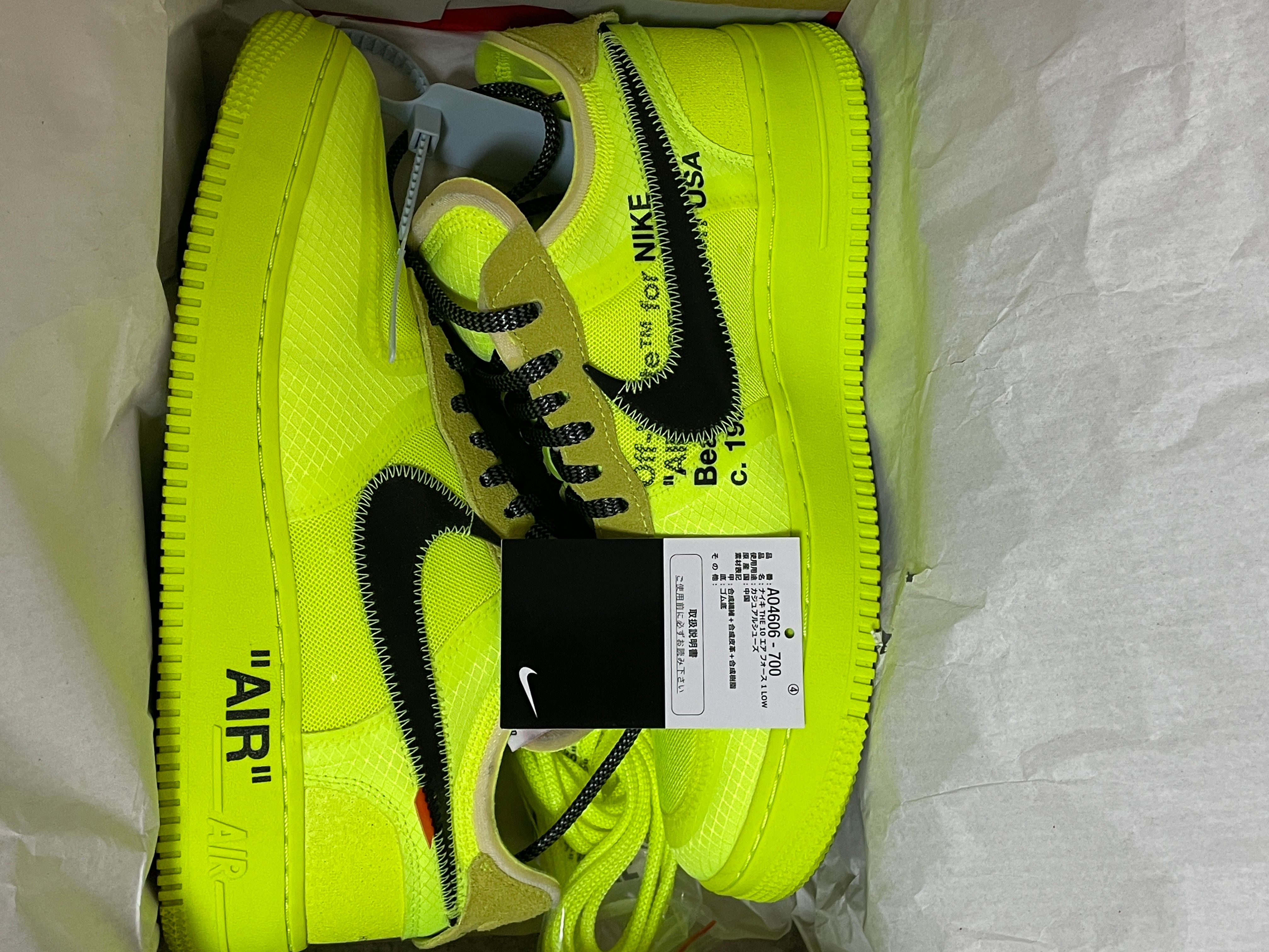 Off-White × Nike Air Force 1 Low "Volt"
