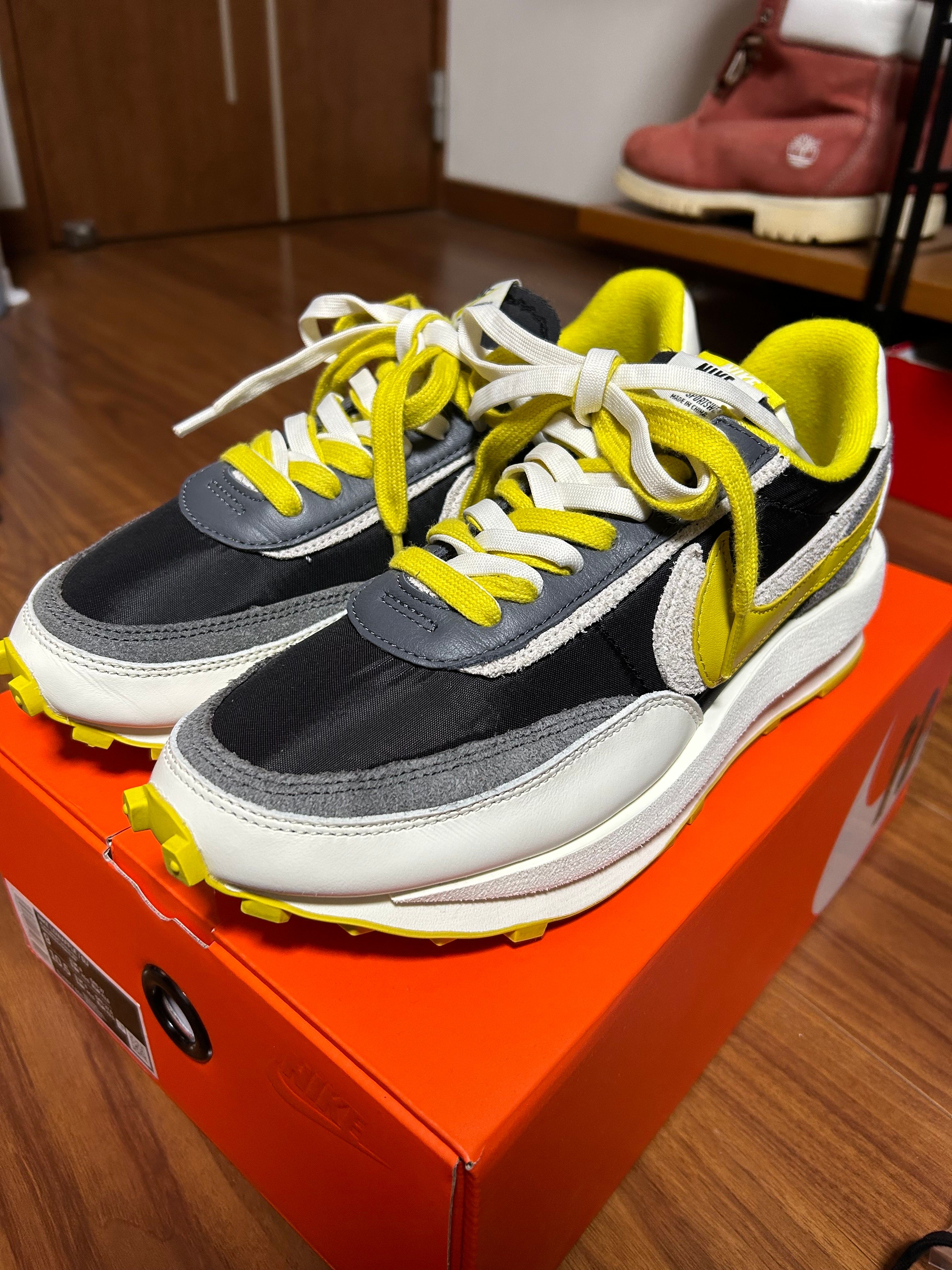 UNDERCOVER × sacai × Nike LD Waffle "Black/Sail-Dark Grey-Bright Citron"