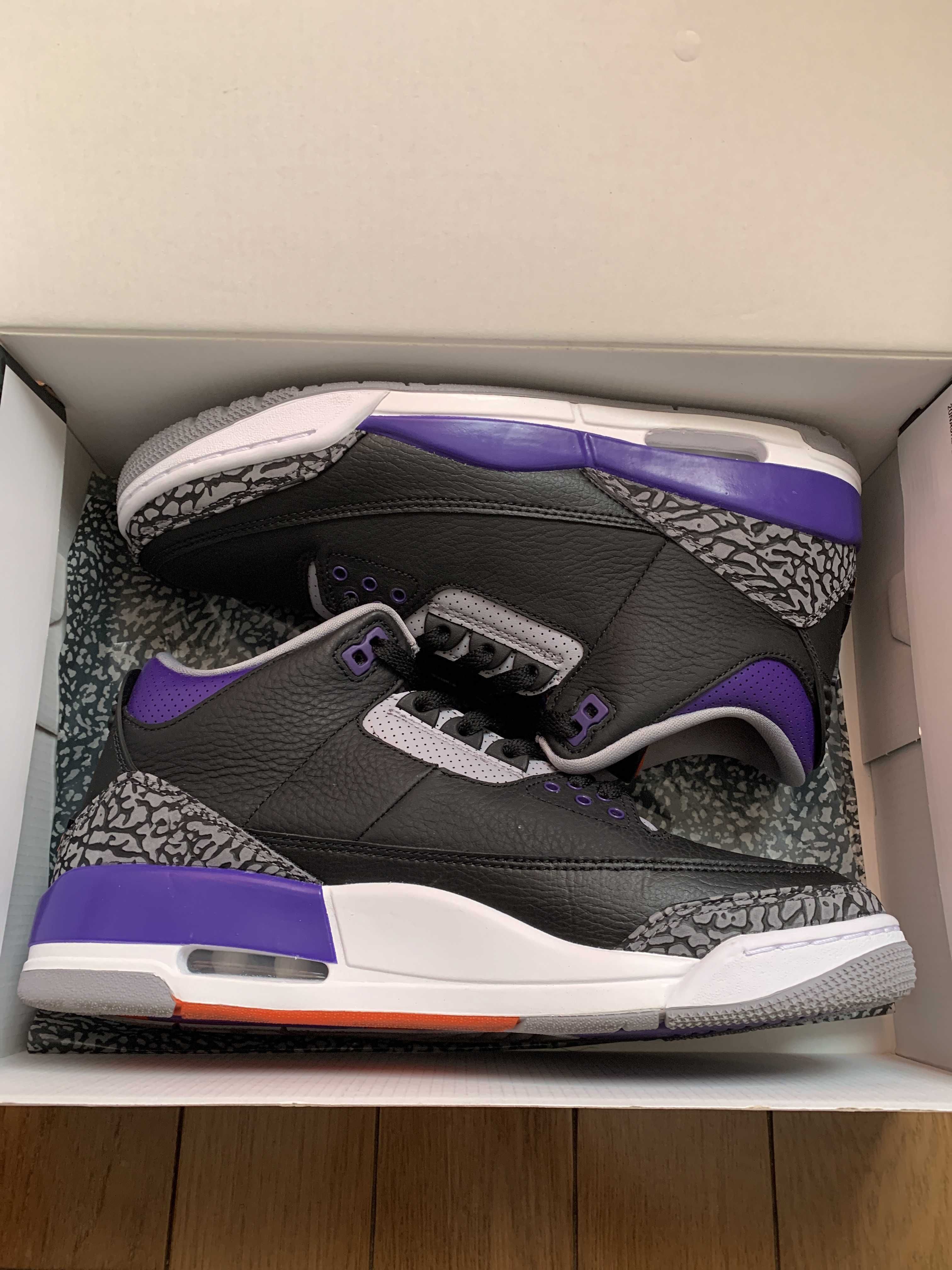 Nike Air Jordan 3 Retro "Black/Court Purple"