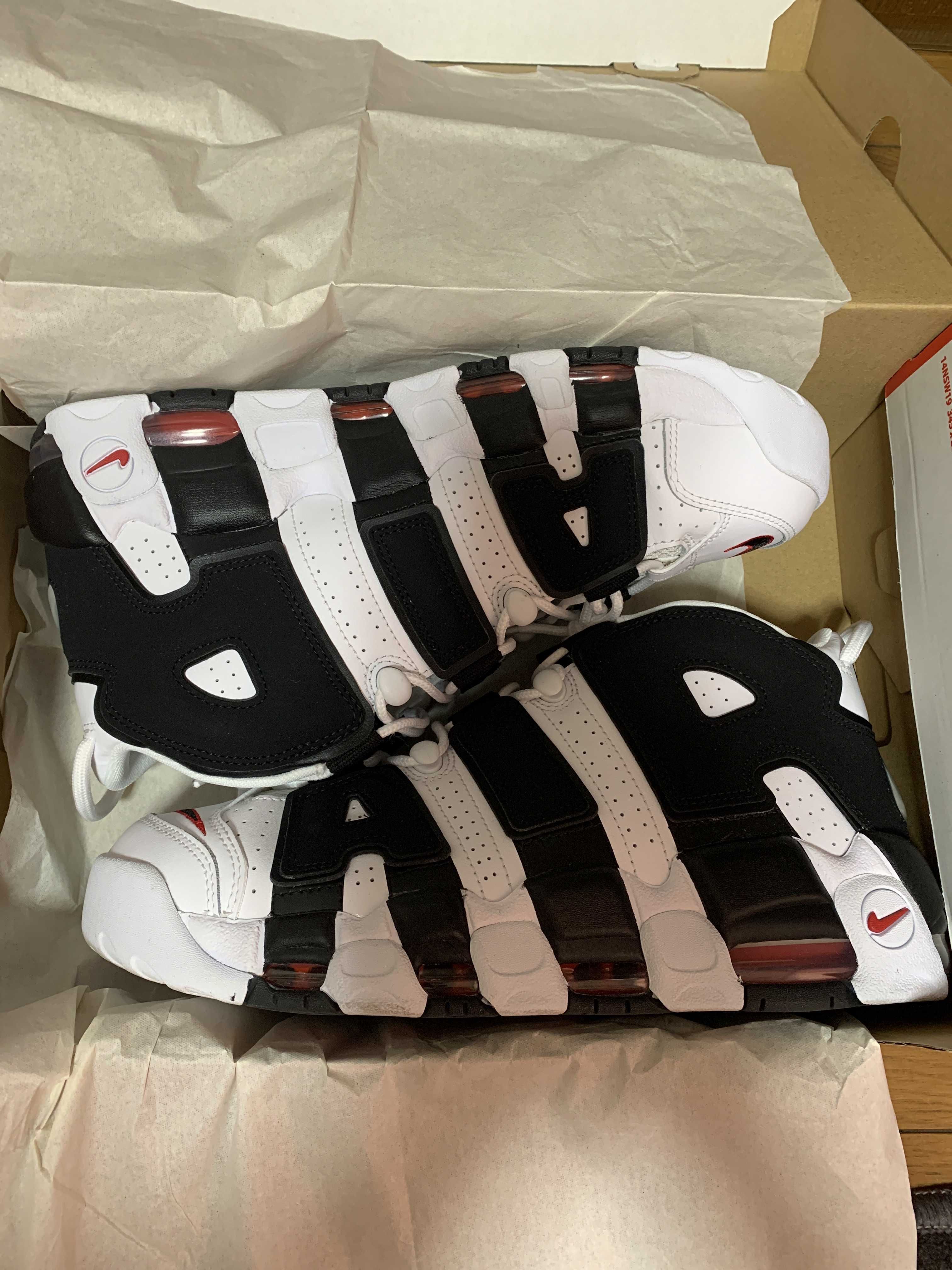 NIKE AIR MORE UPTEMPO "WHITE/BLACK/UNIVERSITY RED"(2020)