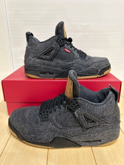 Nike × Levi's Air Jordan 4 "Black Denim" (Tag: LEVIS®)