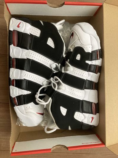 NIKE AIR MORE UPTEMPO "WHITE/BLACK/UNIVERSITY RED"(2020)