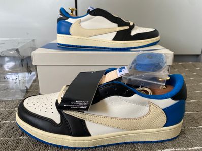 Travis Scott × fragment design × Nike Air Jordan 1 Low OG SP "Military Blue"
