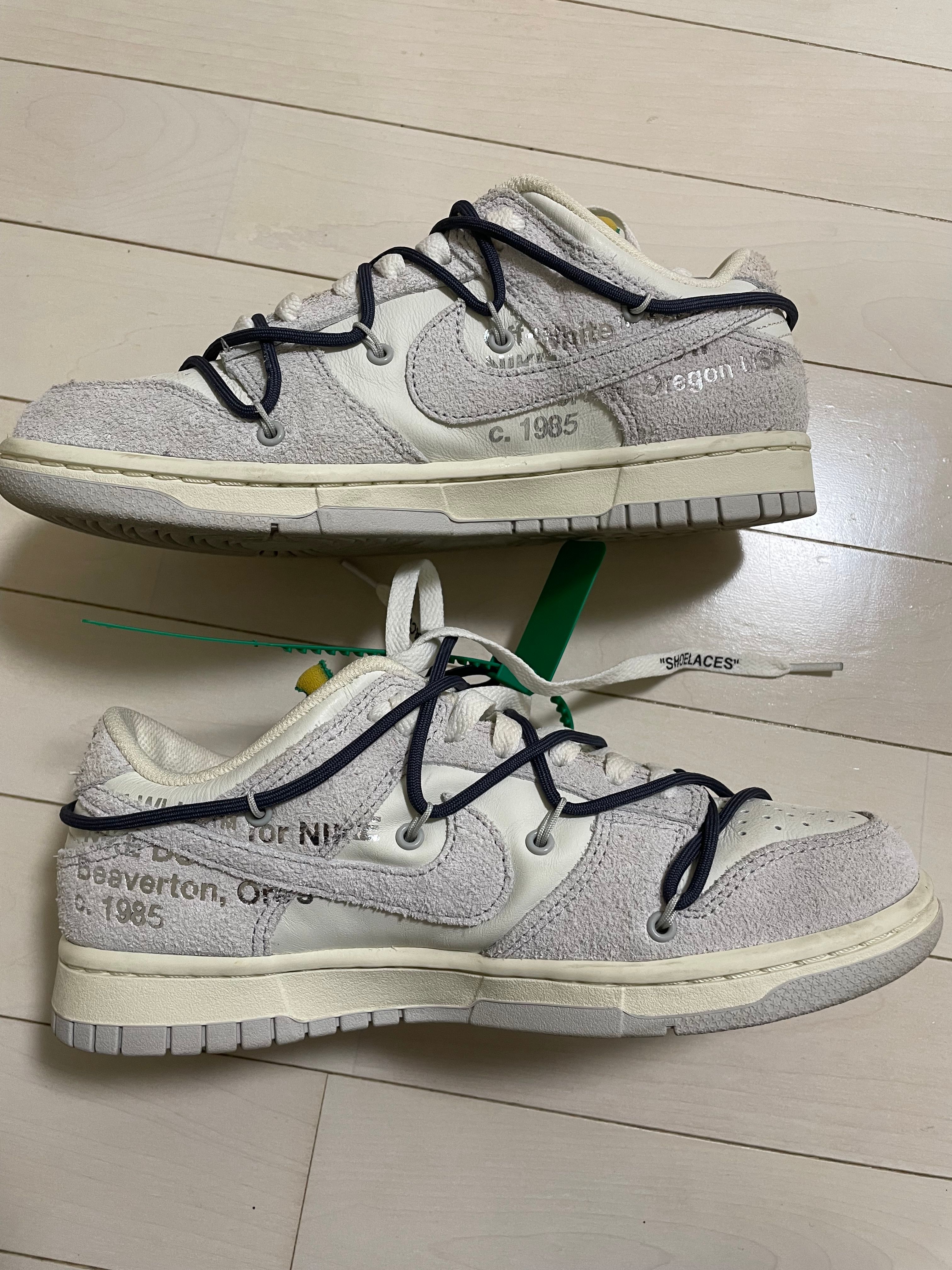 Off-White × Nike Dunk Low "Sail/Neutral Grey/Gridiron"