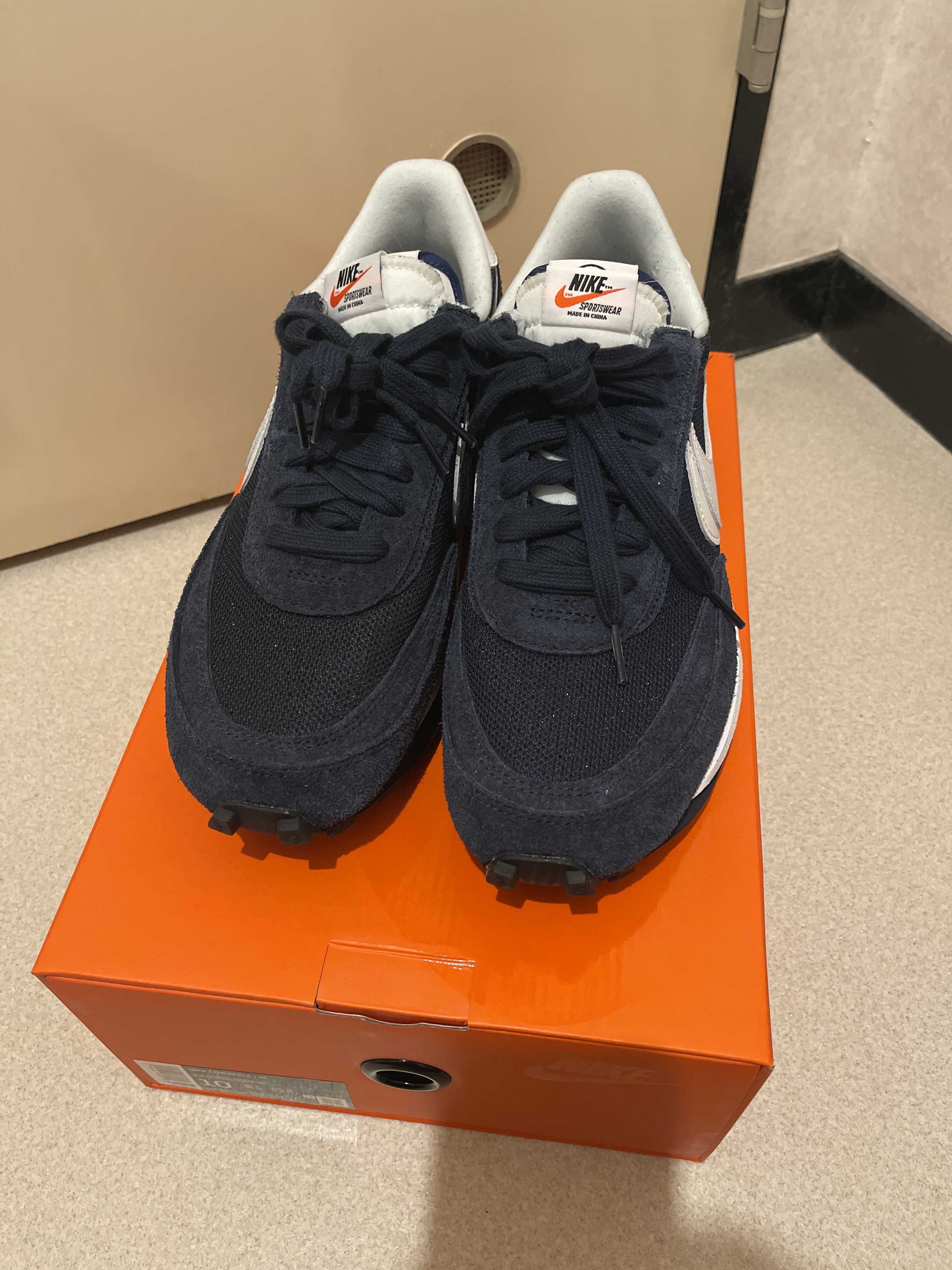 Fragment × sacai × Nike LD Waffle "Blackended Blue"