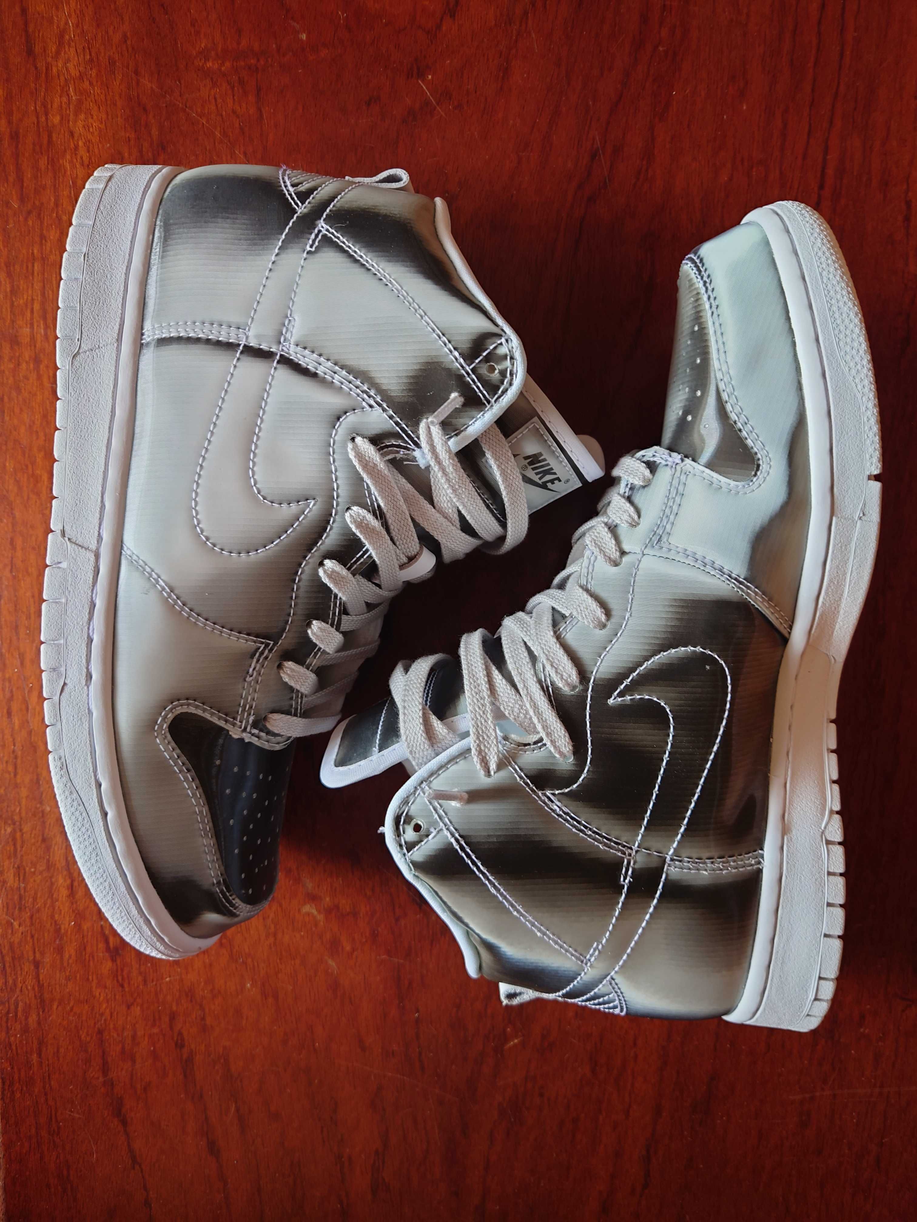 CLOT × Nike Dunk High "Silver/Flux"