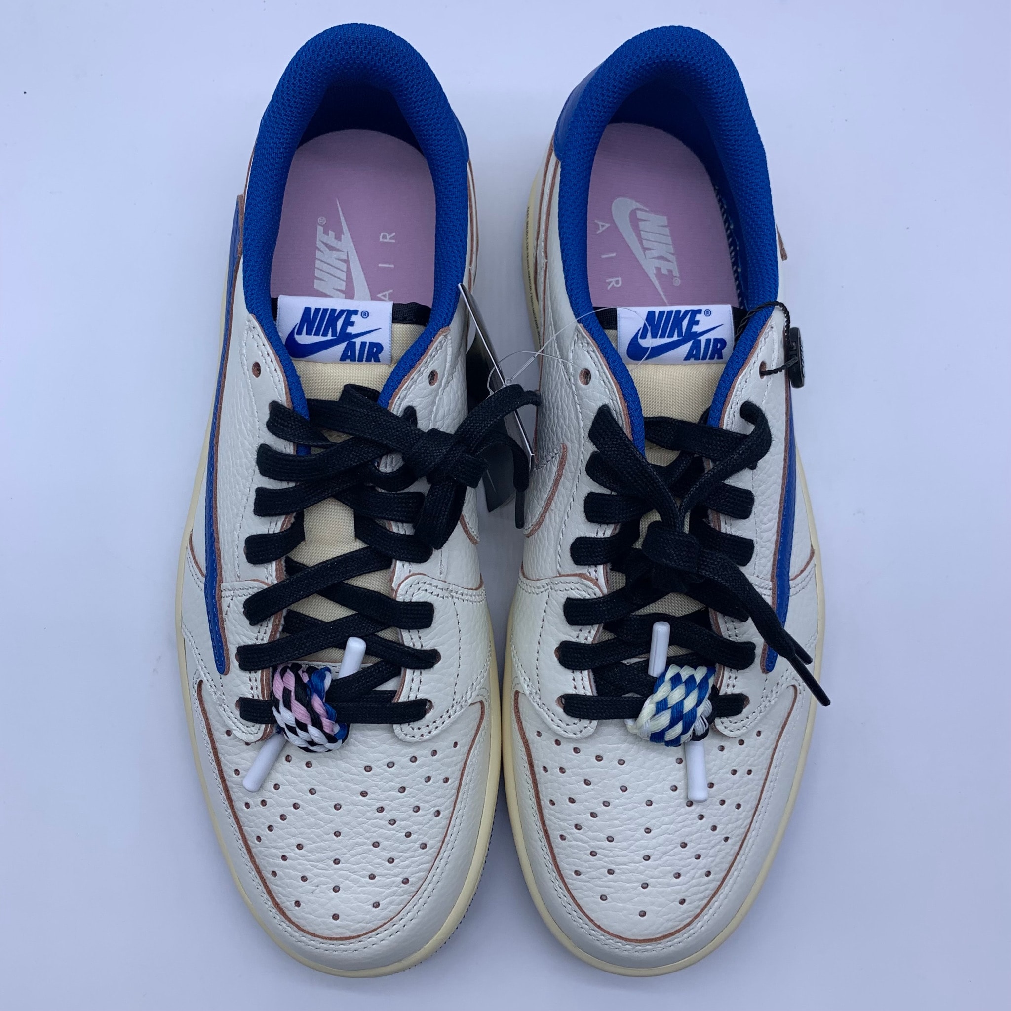 Travis Scott × fragment design × Nike Air Jordan 1 Low OG "Sail/Military Blue"