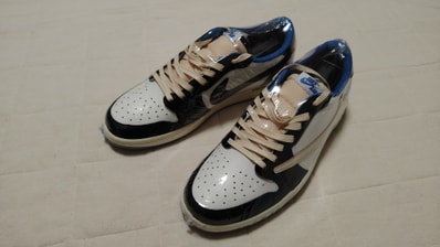 Travis Scott × fragment design × Nike Air Jordan 1 Low OG SP "Military Blue"