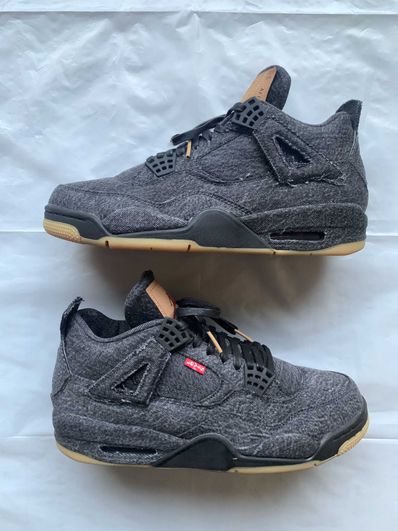 Nike × Levi's Air Jordan 4 "Black Denim" (Tag: LEVIS®)