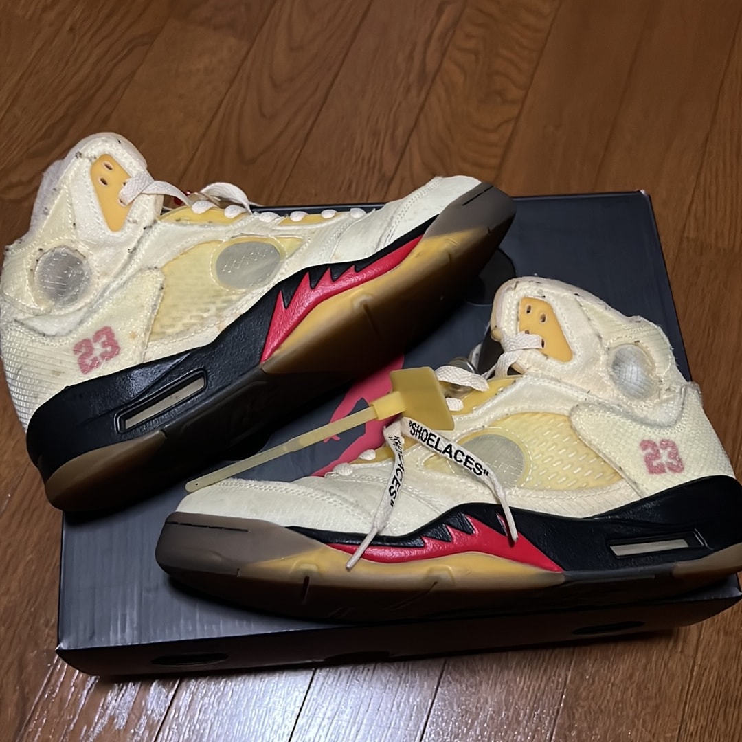 Off-White × Nike Air Jordan 5 "Sail"  