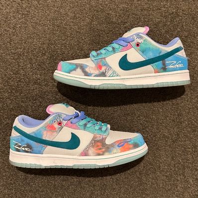 Futura × Nike SB Dunk Low "White and Geode Teal"