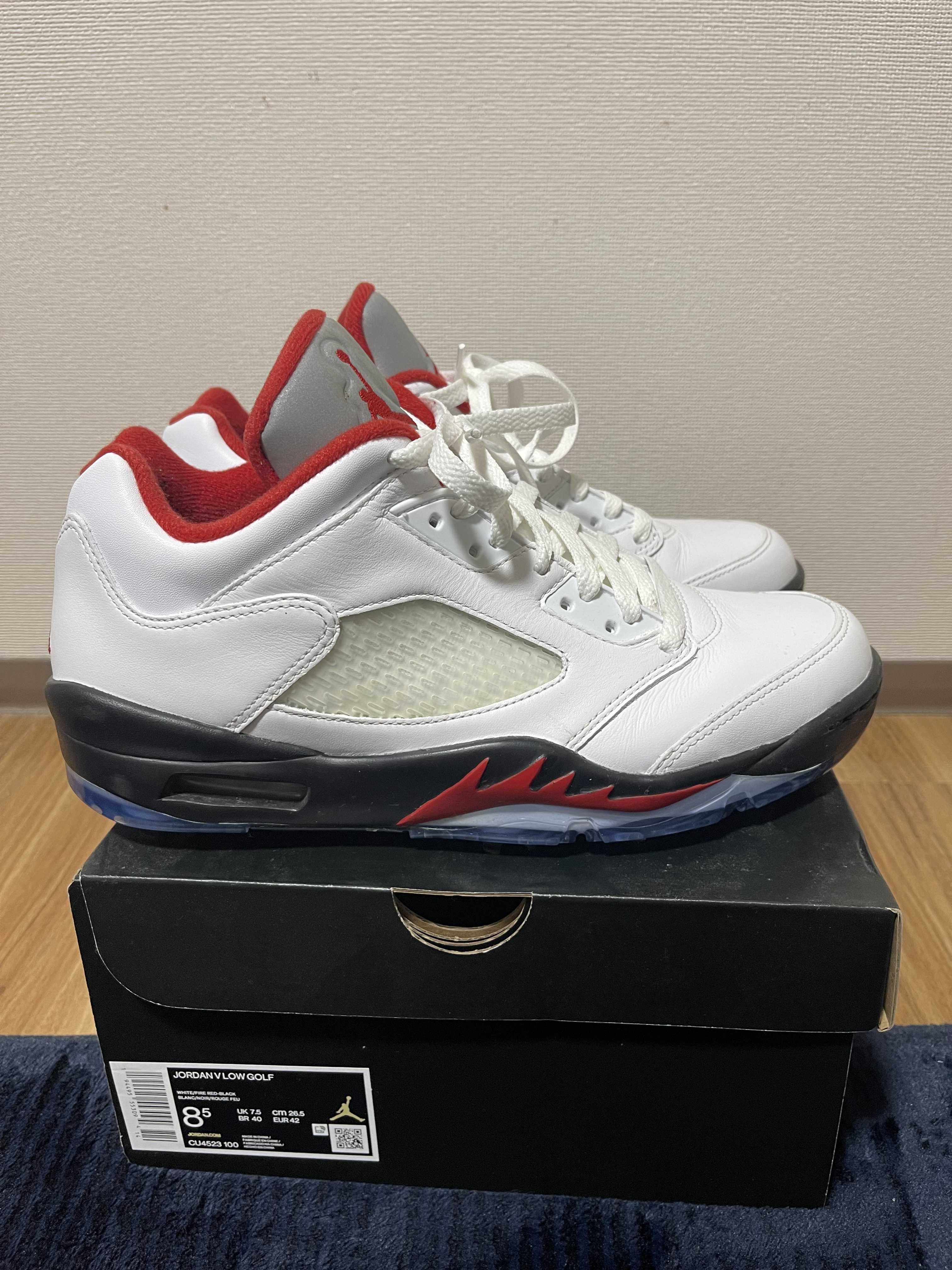 Nike Air Jordan 5 Retro Low Golf "Fire Red/Silver Tongue"