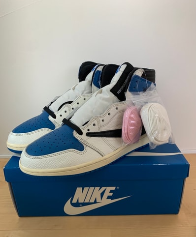 Travis Scott × fragment design × Nike Air Jordan 1 Retro High OG SP "Military Blue"