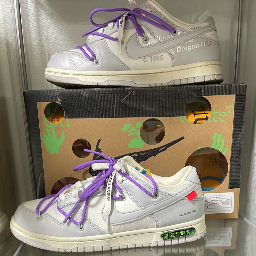 Off-White × Nike Dunk Low "Sail/Neutral Gray"