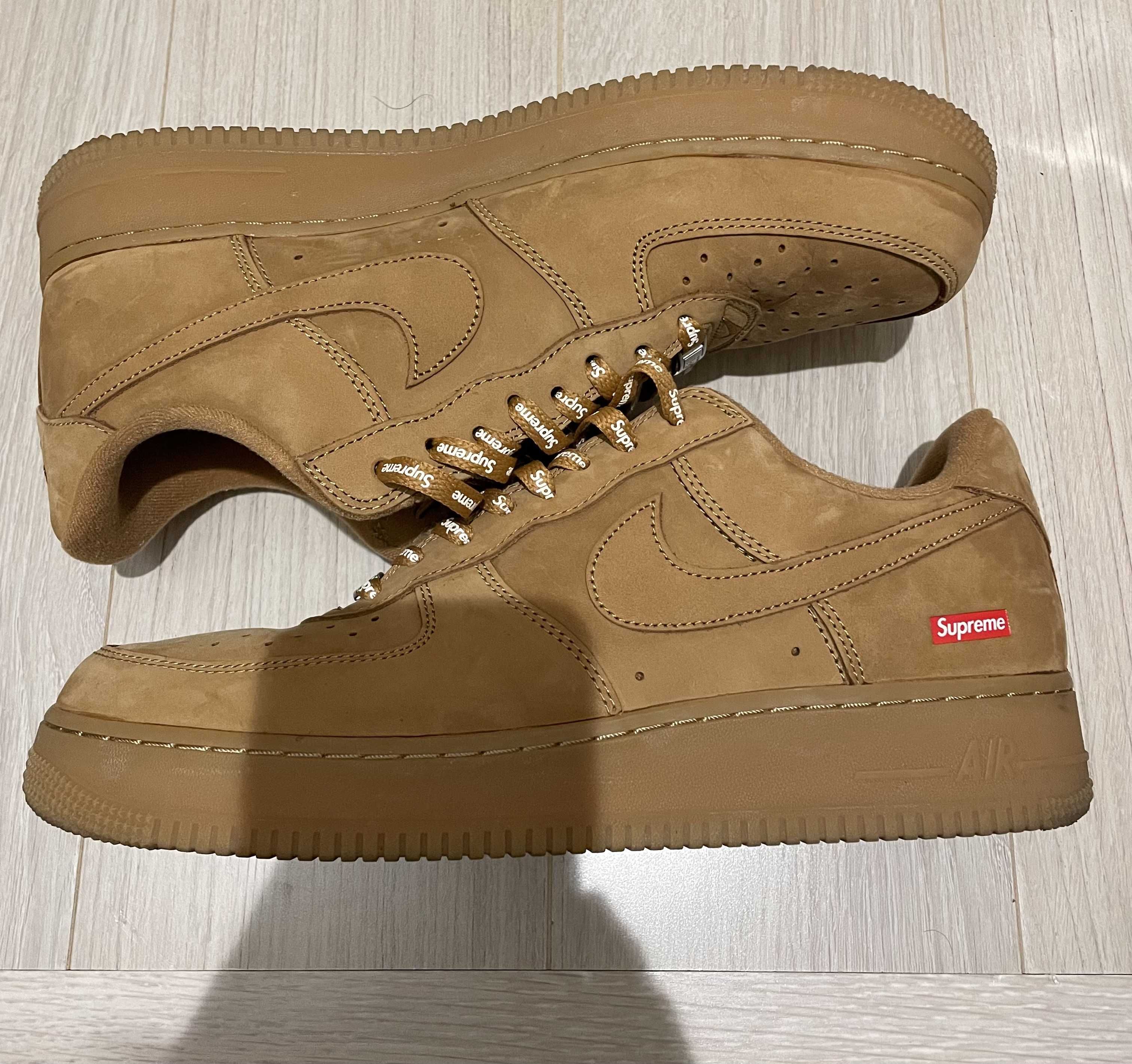 Supreme × Nike Air Force 1 Low "Flax/Wheat"