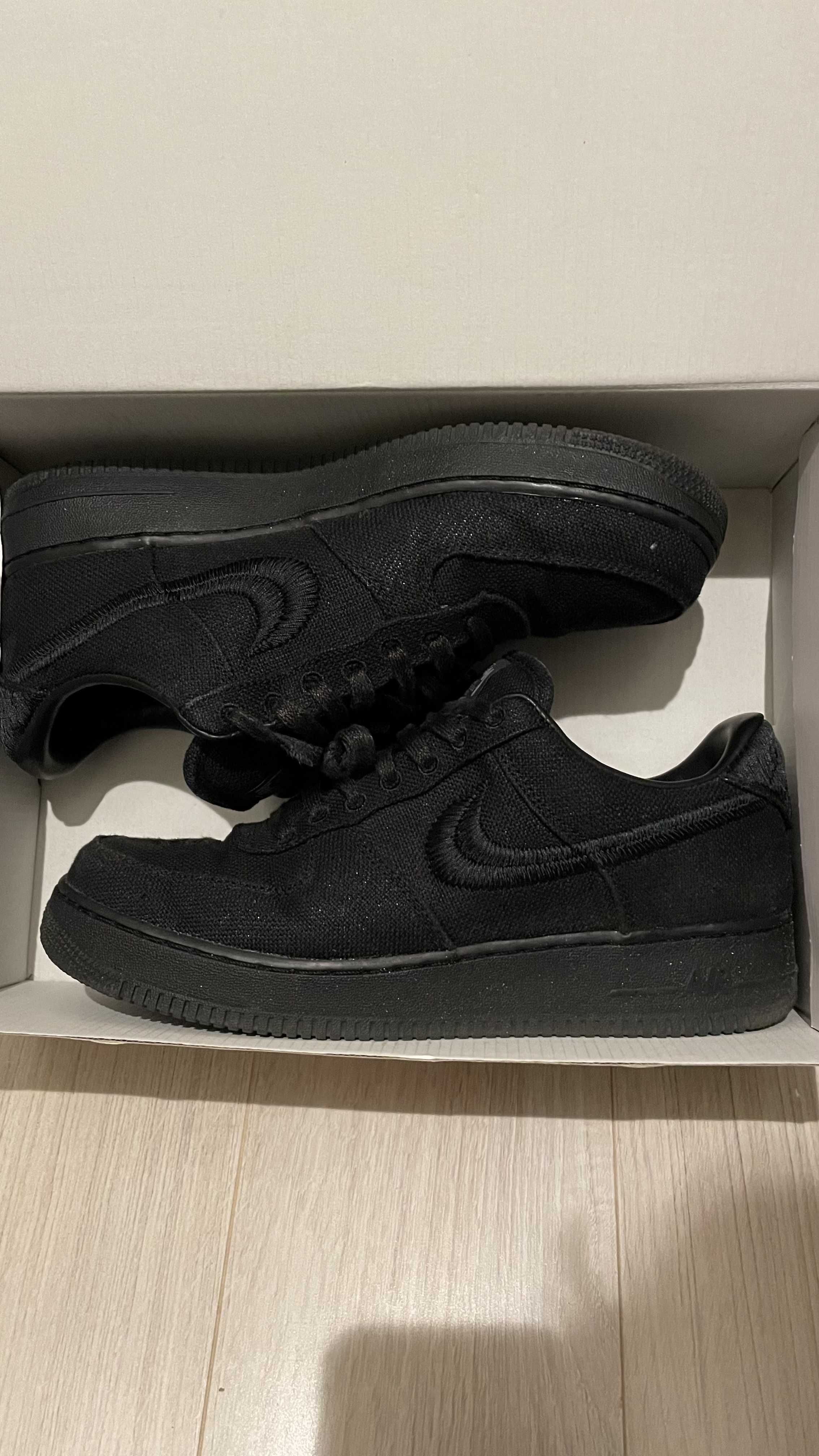 Stussy × Nike Air Force 1 Low "Triple Black"