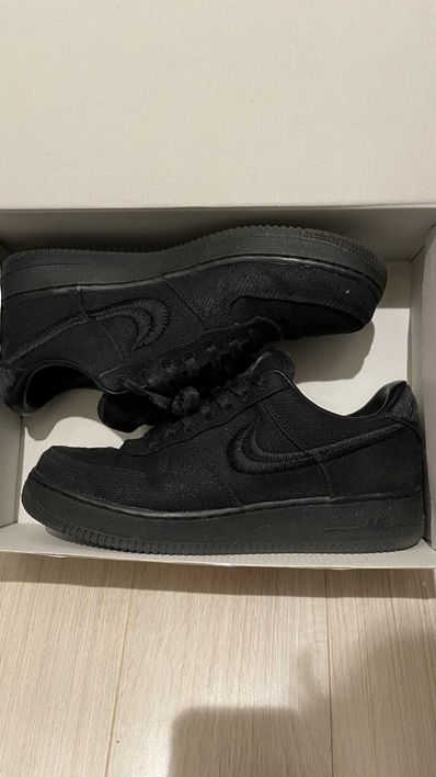 Stussy × Nike Air Force 1 Low "Triple Black"