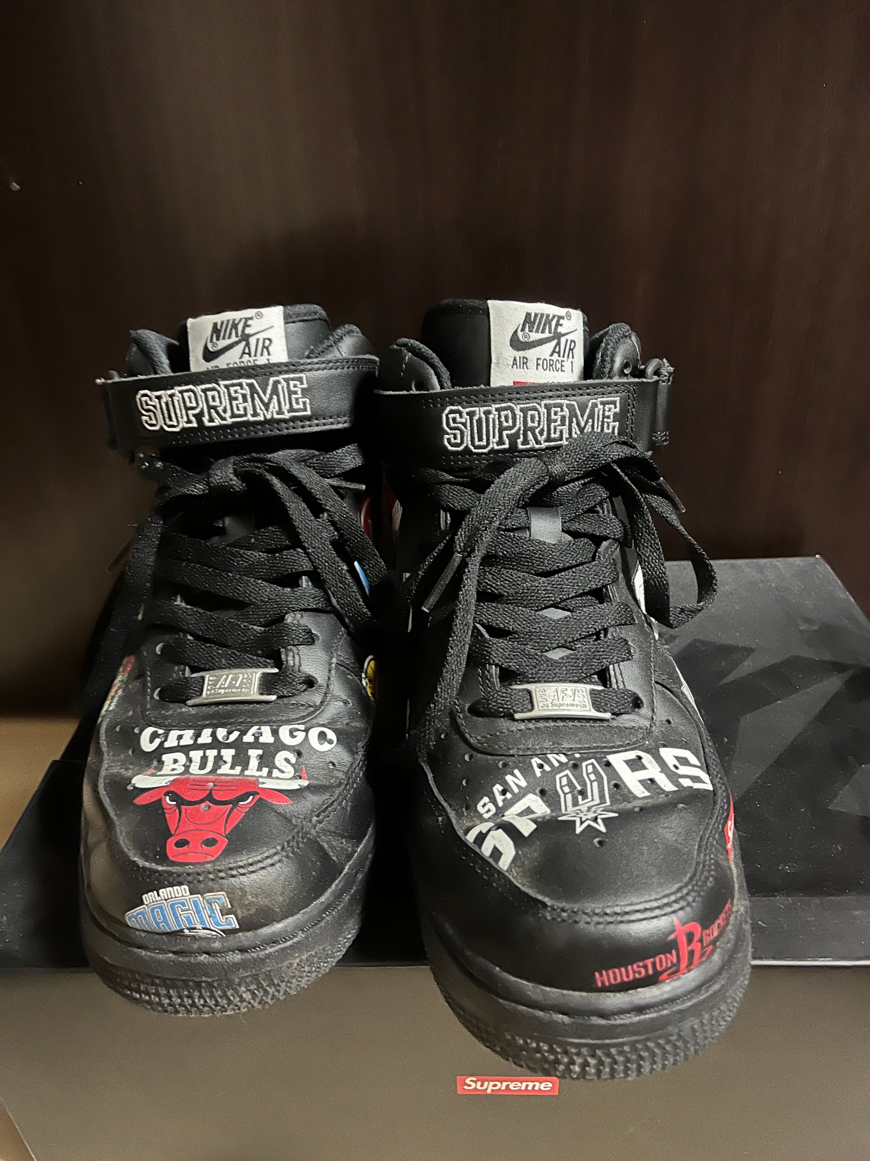 Supreme × NBA × Nike Air Force 1 Mid '07 "Black"