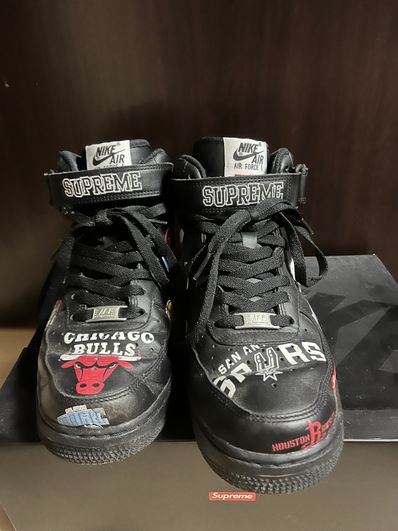 Supreme × NBA × Nike Air Force 1 Mid '07 "Black"