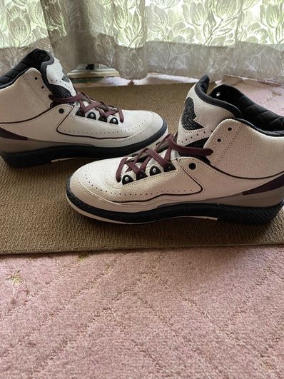 A Ma Maniere × Nike Air Jordan 2 "Airness/Sail and Burgundy"