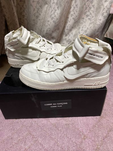 COMME des GARCONS × Nike Air Force 1 Mid "White"
