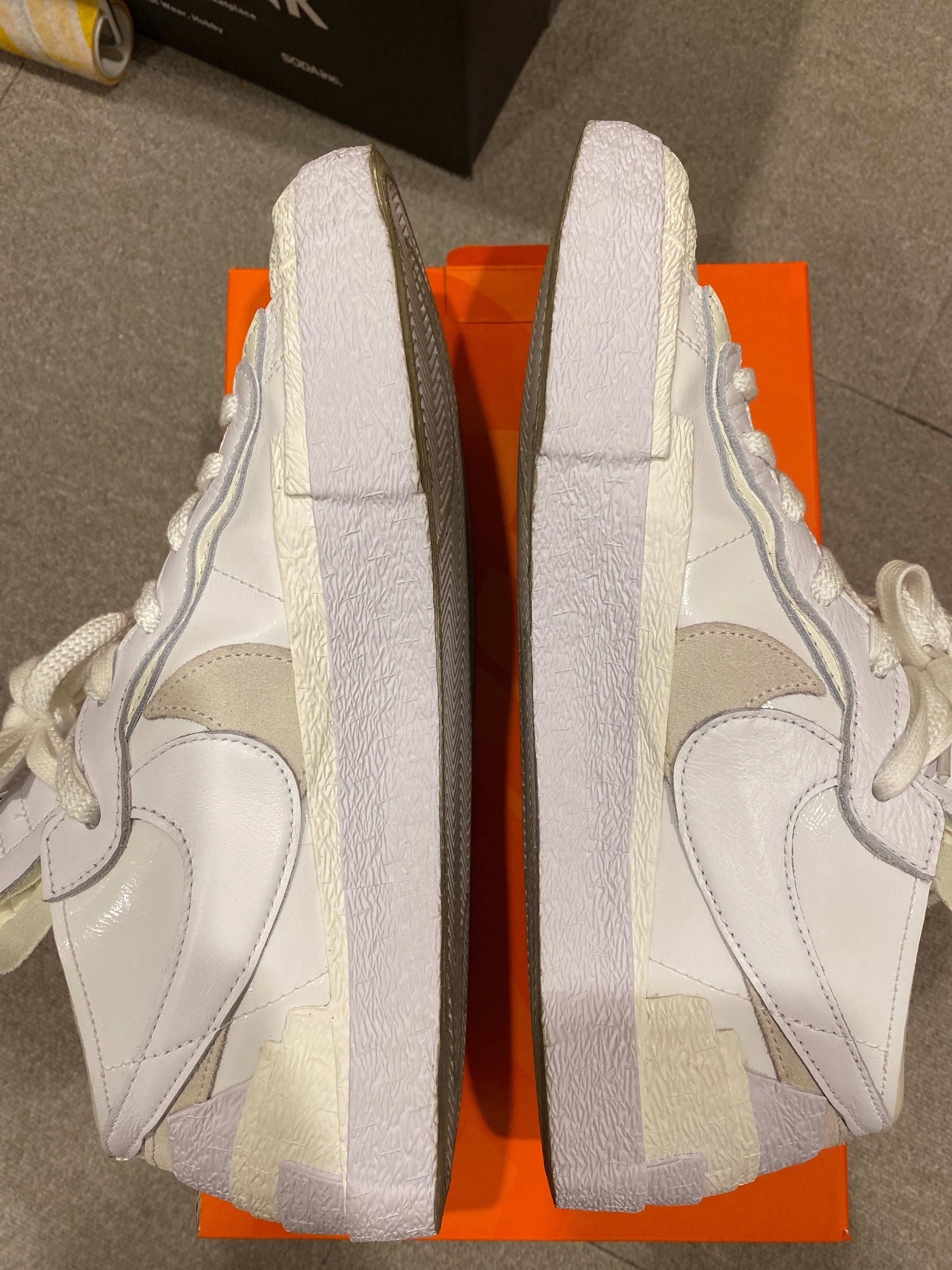 sacai × Nike Blazer Low "White Patent Leather"
