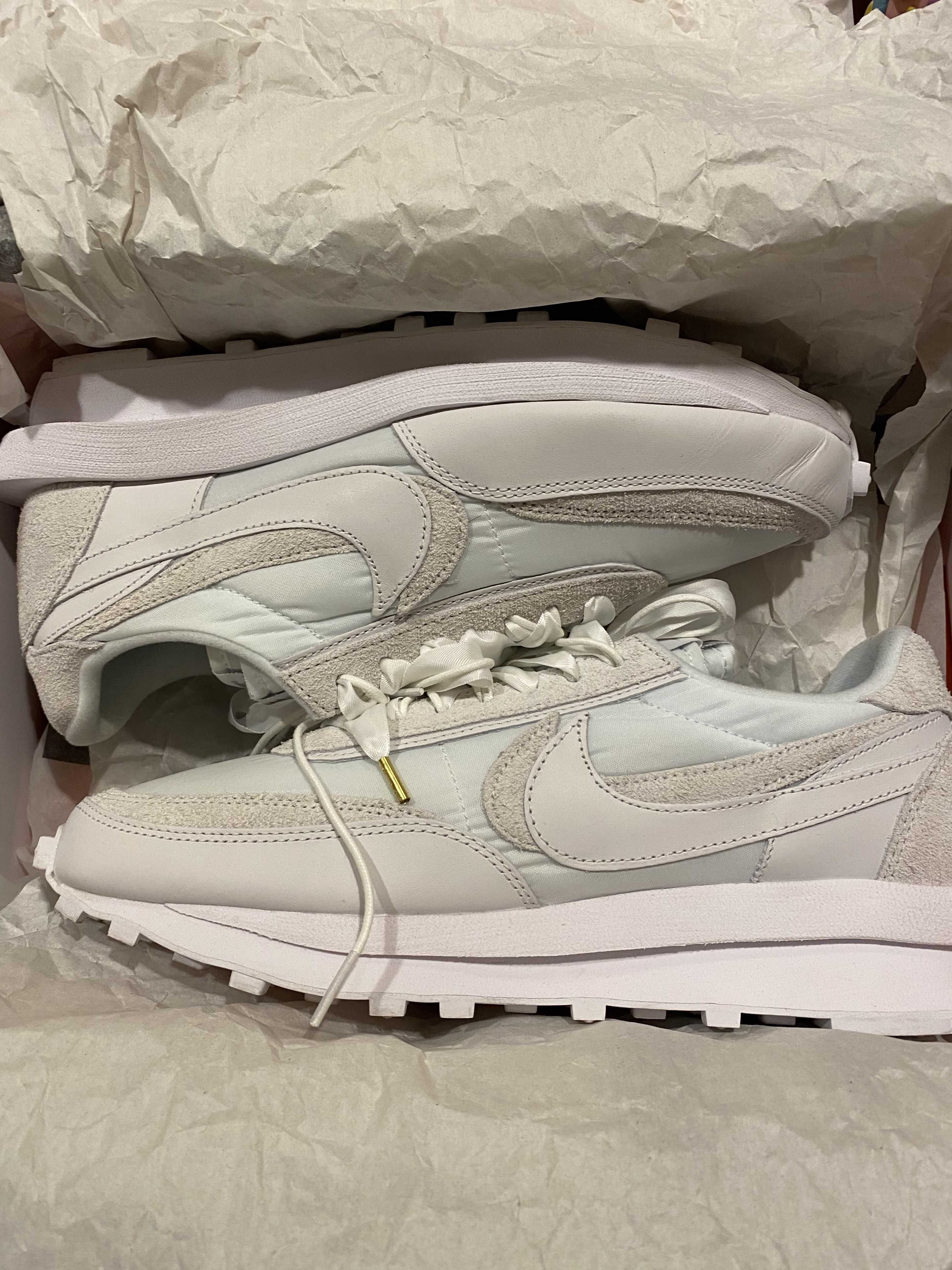 sacai × Nike LDV Waffle "Triple White"